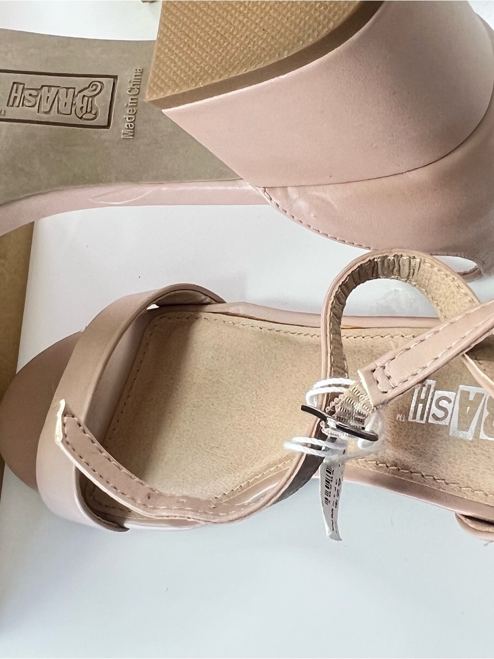 Predictions Blush Pink Block Heel Sandals